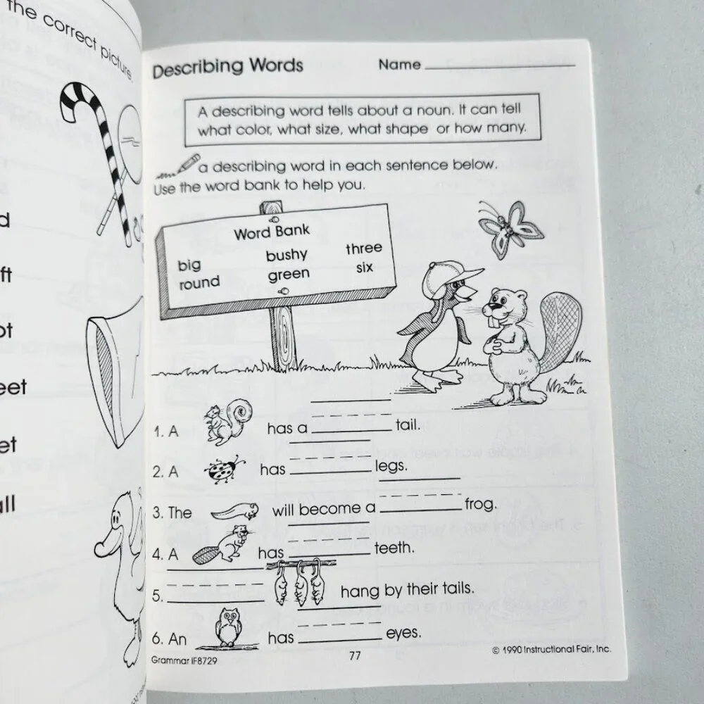 Carson Dellosa Grammar Reproducible Activities Workbook Grade 1-2 Activity Book